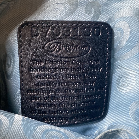 Brighton CHER Croc Patent Leather Black Shoulder Bag AND matching Wallet - Picture 10 of 15